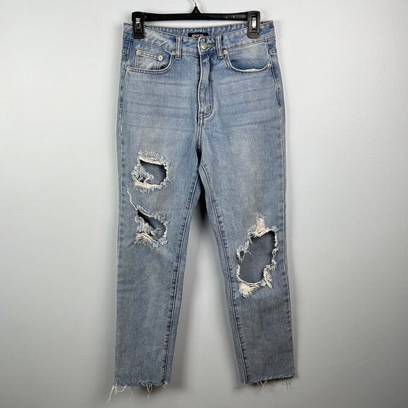Nasty Gal Denim - Nasty Gal heavily distressed high waisted jeans